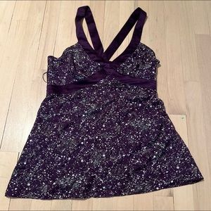 Express Design Studio Purple Light Material Tank Top